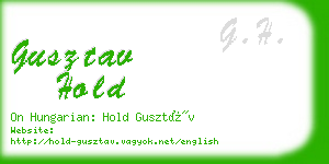 gusztav hold business card